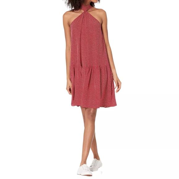 Rachel Pally Sasha Micro Polka Dot Red Halter Swing Dress M NWT $217 - Picture 1 of 10